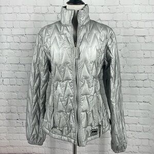 Skea Women's Silver Quilted Jacket
